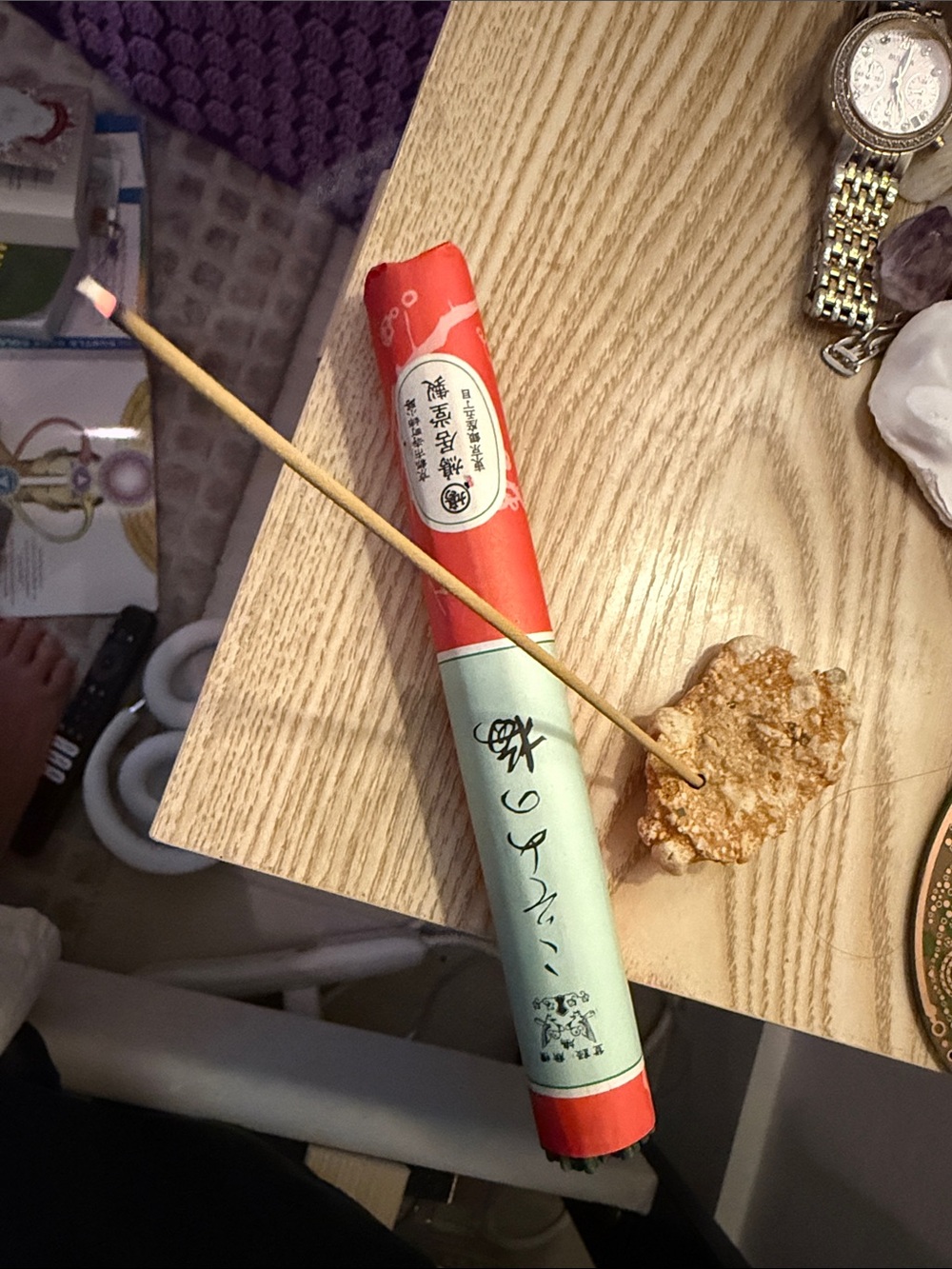 Japanese Incense Stick Set — One of a Kind Coral Shell Incense Holder